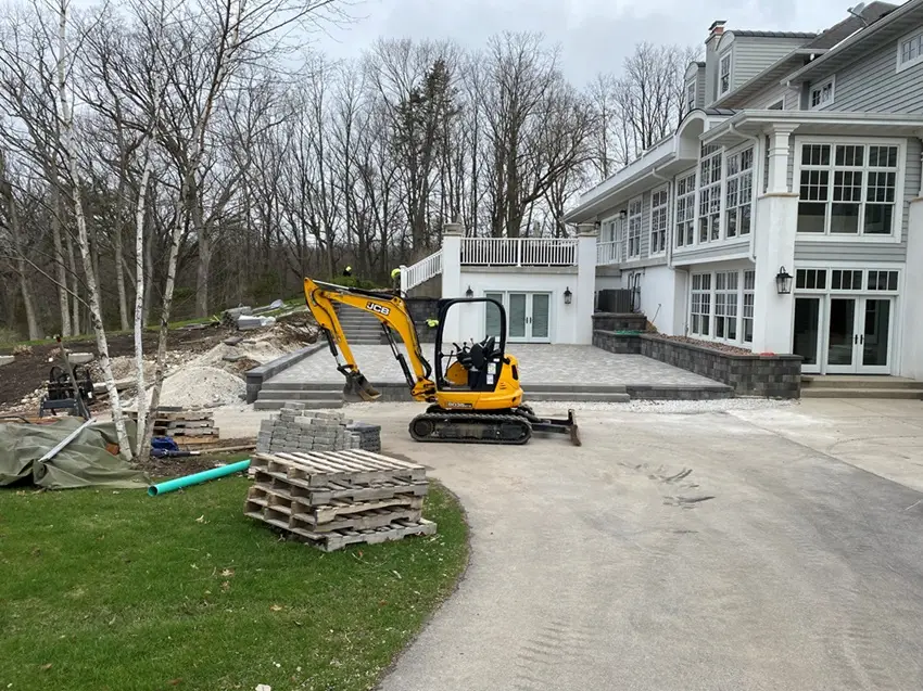 "Beautifully crafted paver patio in New Berlin, WI, offering a stylish and durable outdoor space for relaxation and entertaining. Perfectly designed to enhance your backyard with elegance and functionality. #NewBerlinWI #PaverPatio #OutdoorDesign"